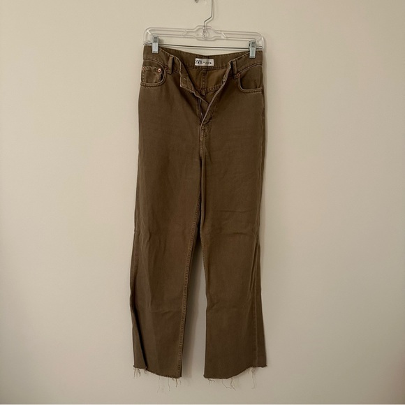 Zara High Rise Wide/Straight Leg Jeans - Picture 1 of 4